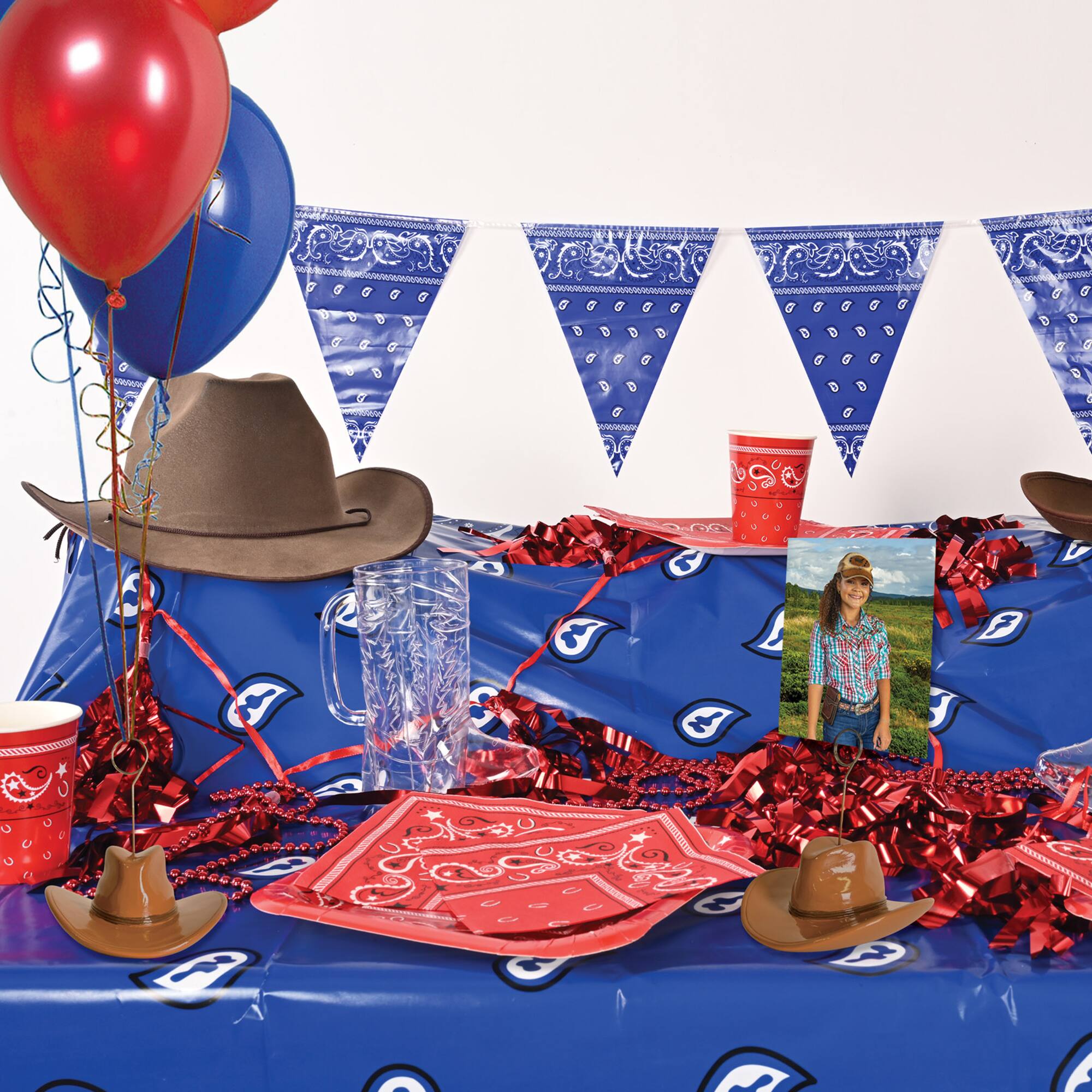 Beistle 6oz. Cowboy Hat Photo & Balloon Holder, 2ct.